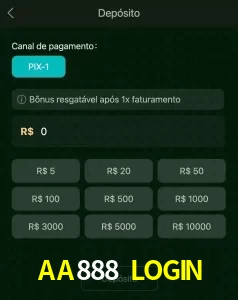 deposits AA888 LOGIN